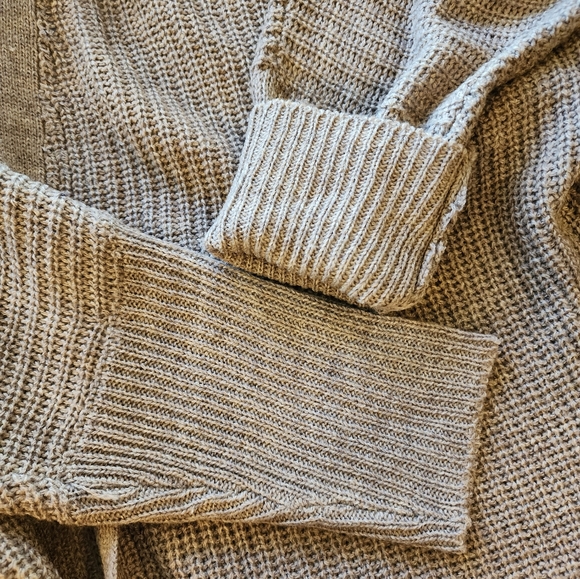 Grey knit sweater ¾ dolman sleeve - Picture 5 of 6